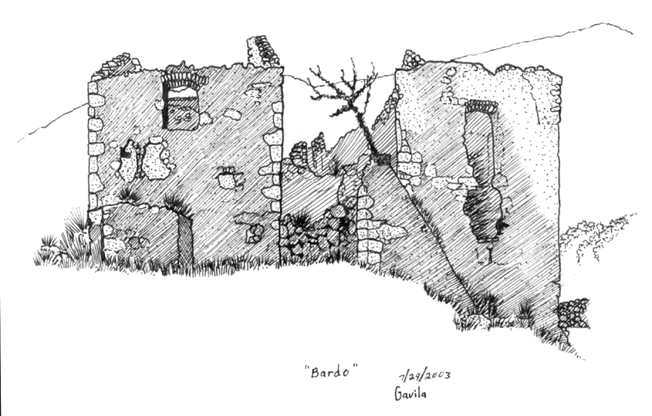 Drawing of Bardo in Nerezine (Croatia)